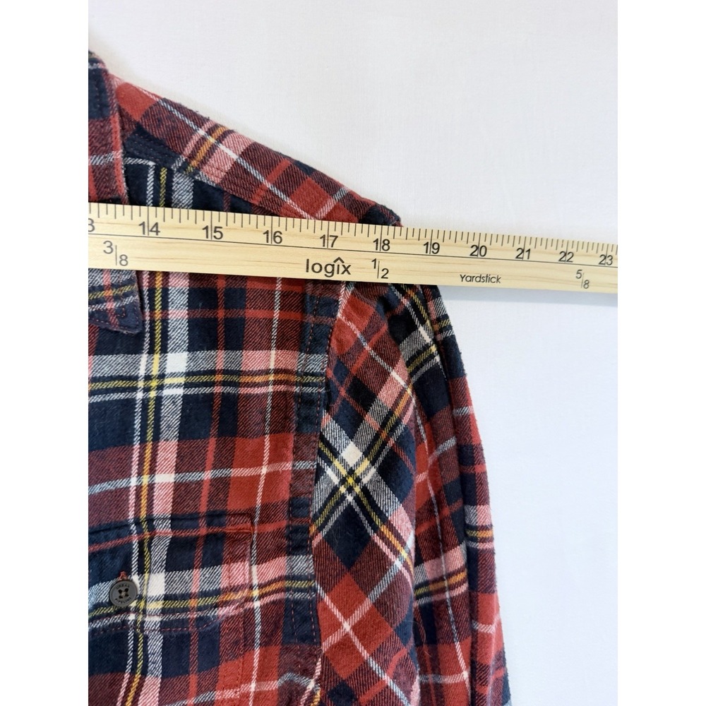 Urban Pipeline Shirt Mens Large Red Plaid Button Down Cotton Flannel Casual - Picture 4 of 11
